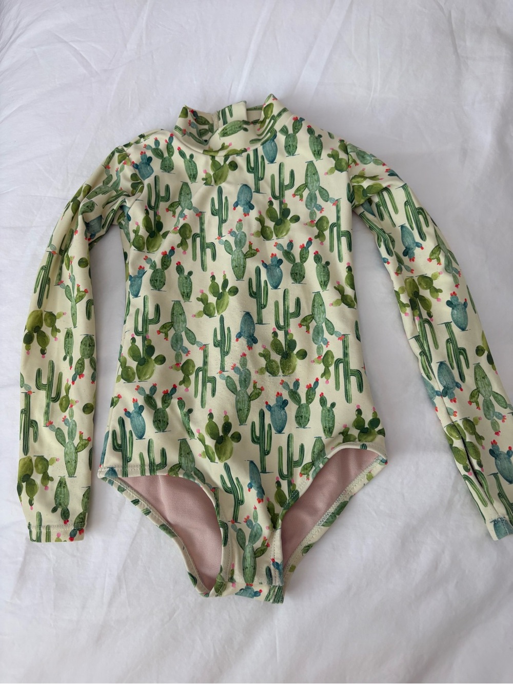 Mott 50- Mini Kelly - Girls Long Sleeve One Piece Swimsuit - Cactus Blossom, 2T
